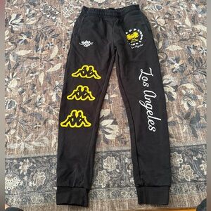 Kappa x Rolling Loud Los Angeles Black sweatpants Size Medium EUC